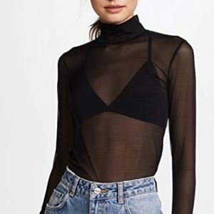 ASOS Sheer Black Turtleneck, Medium